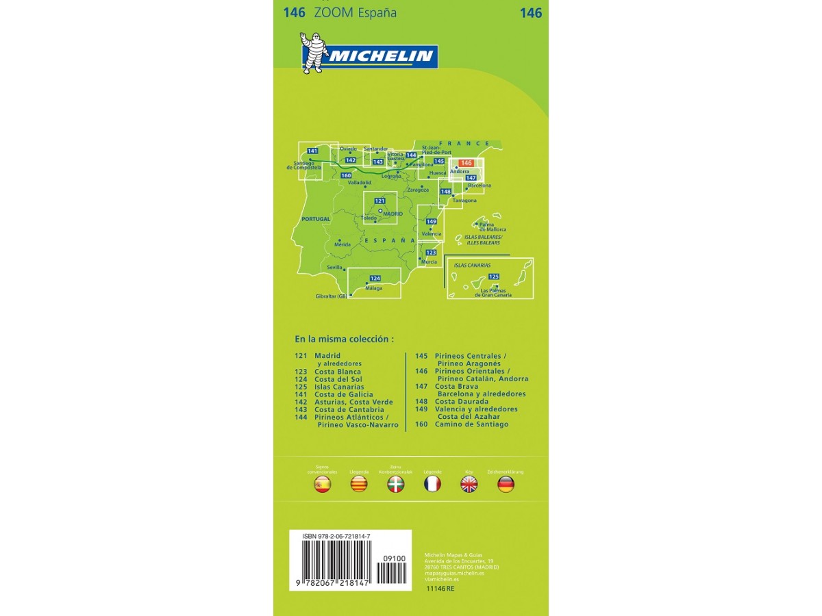 146 Pyreneerna östra Andorra Michelin 146 Pyreneerna östra Andorra Michelin